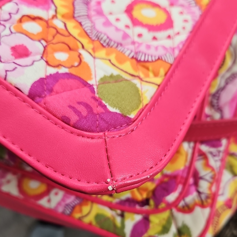 Vera Bradley Crosstown Pink Floral Crossbody Handbag - Picture 12 of 15